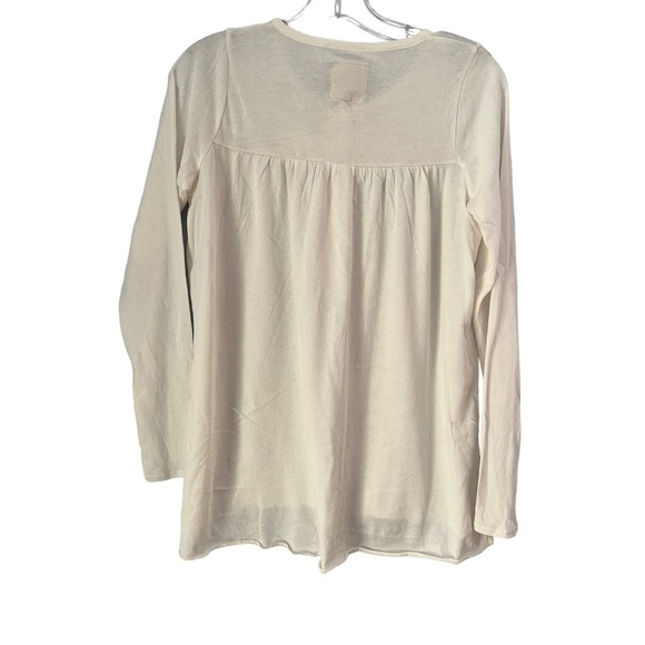 NWT Chaser Ivory Long Sleeve 1/2 Button Down Blouse Size M - Picture 8 of 8